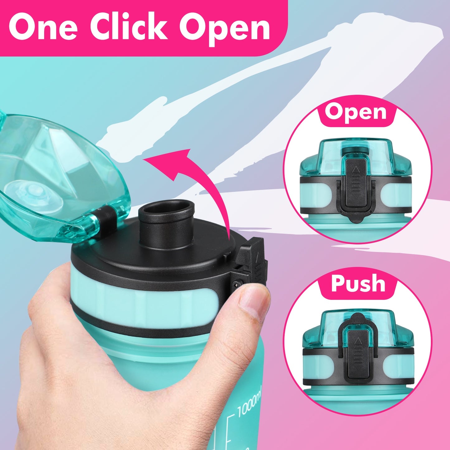 Sports Leakproof 1 Liter Fruit Water Bottle