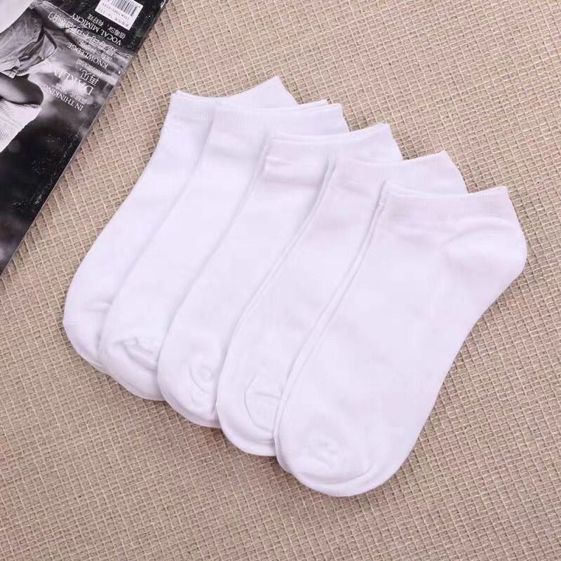 10 Pairs Women Breathable Sports Solid-Color socks