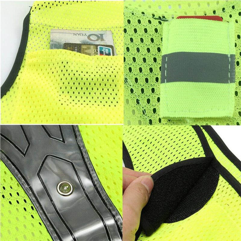 Safety Outdoor Cycling Vests Reflective LED Light