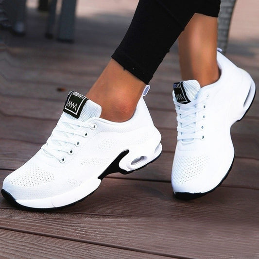 Women Casual Breathable White Tennis Shoes