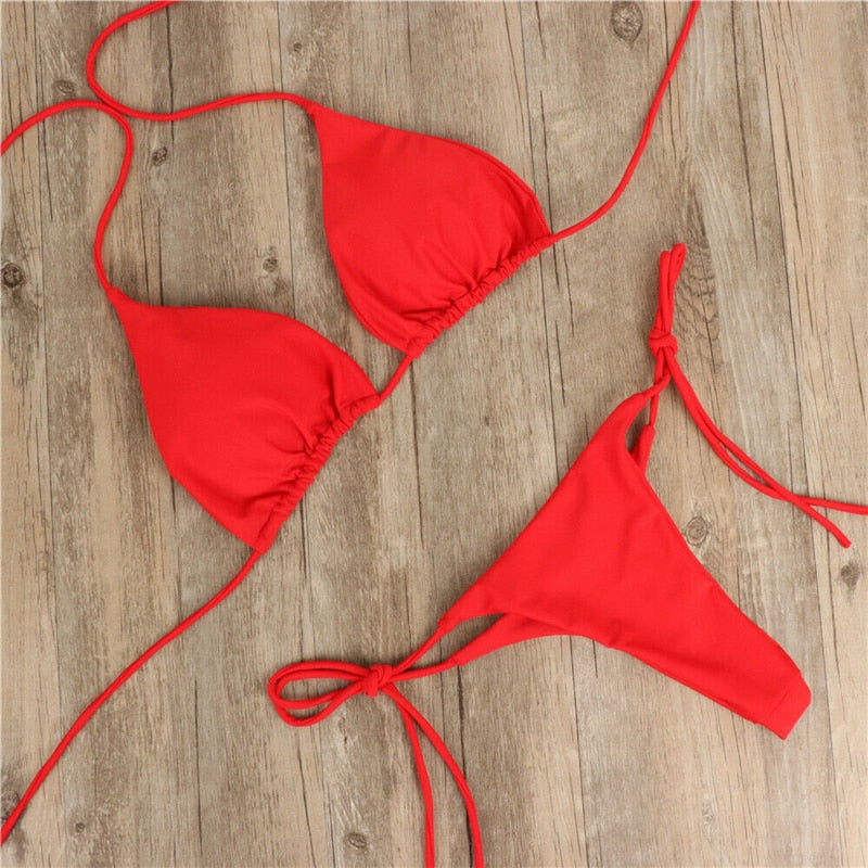 Sexy Two Piece Bikini  Swimsuit Push-up Bra