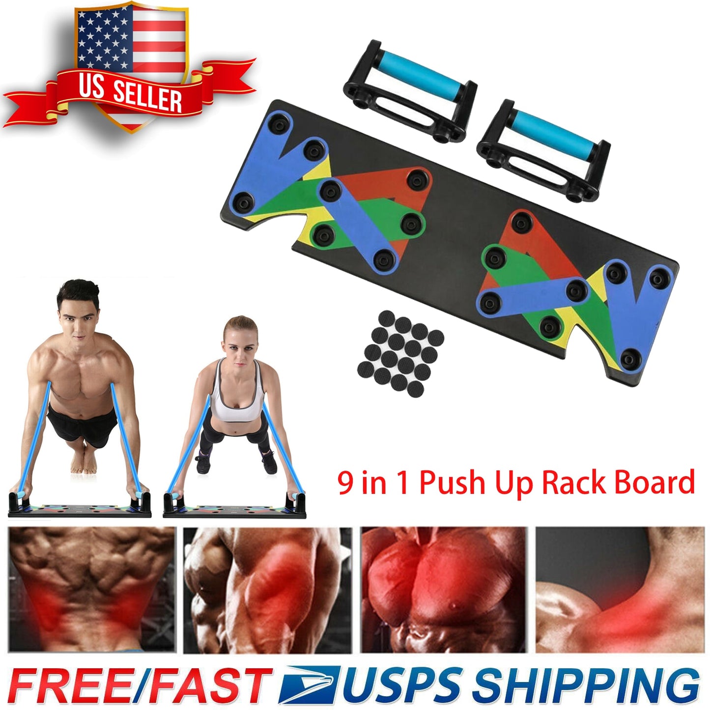 Sport Workout 9-in-1 PushUp Rack Board Equipment