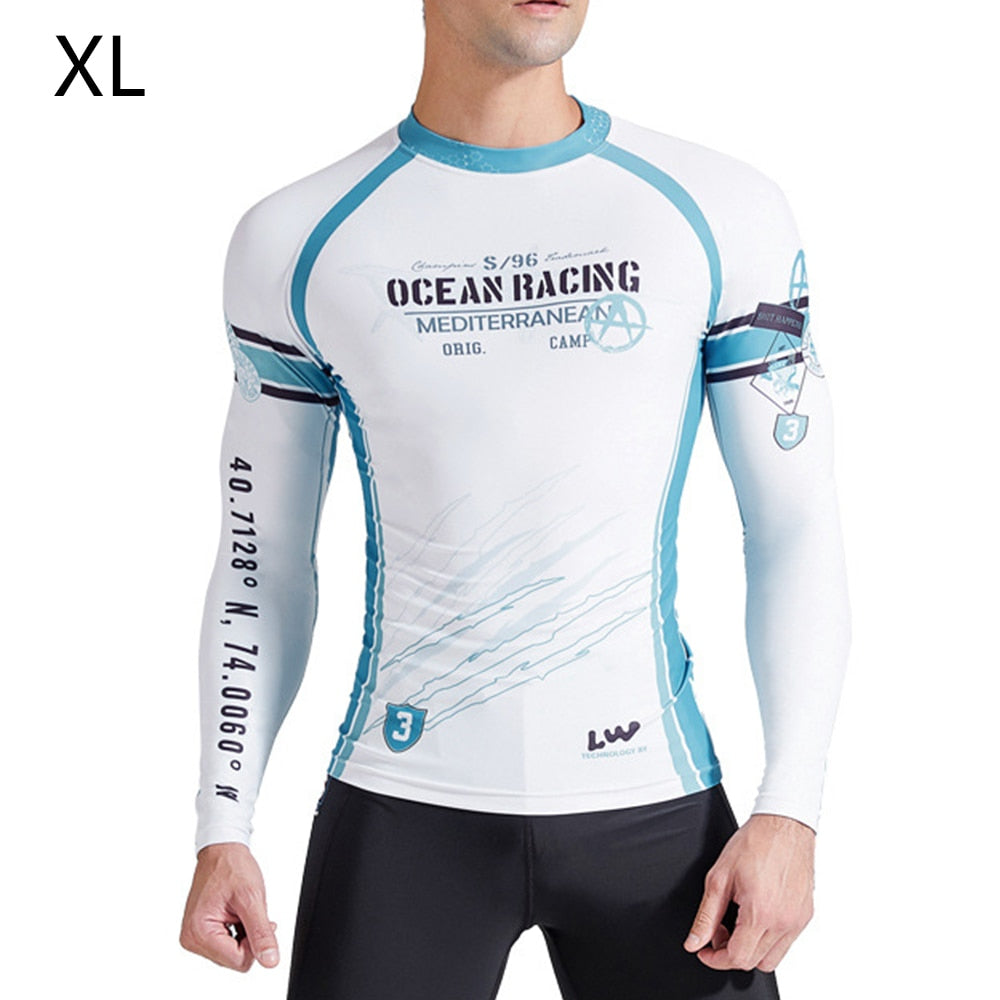 Men Long Sleeve Water Sports Fitness Suit