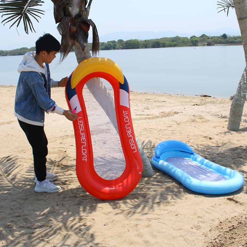 Swimming Pool Floating Inflatable Eggplant Ring Mattress