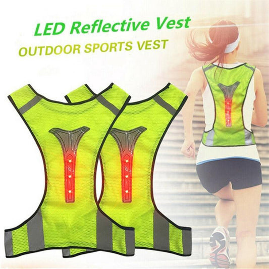 Safety Outdoor Cycling Vests Reflective LED Light