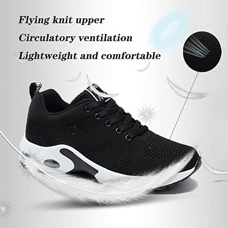 Women Casual Breathable White Tennis Shoes