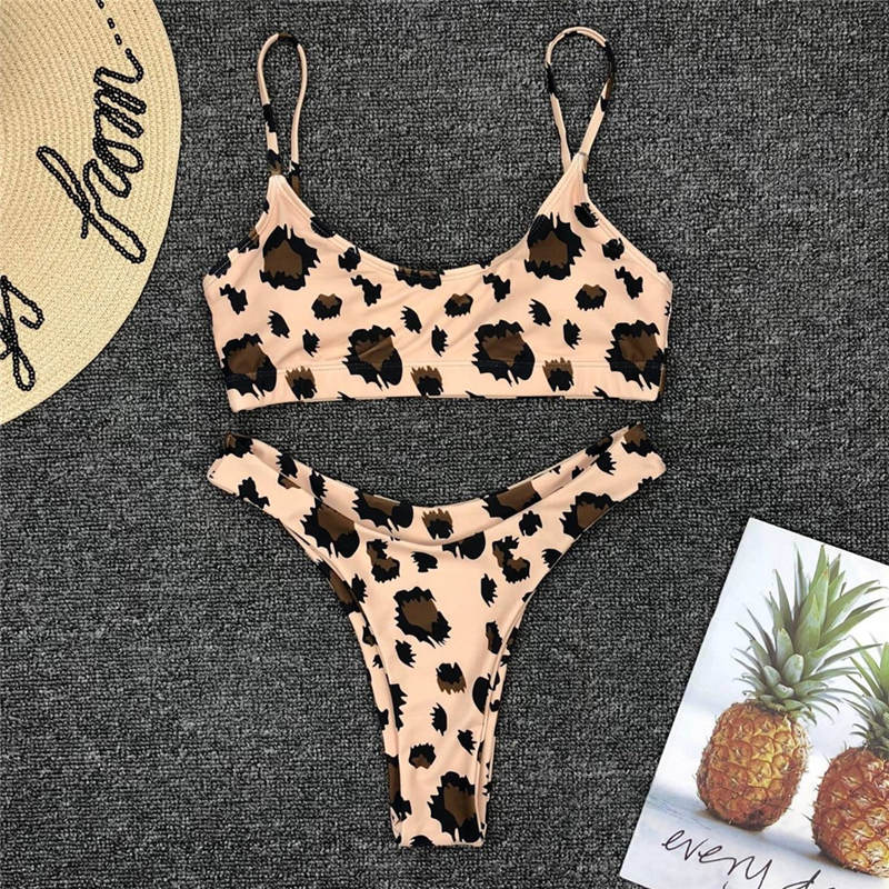 Snakeskin, Leopard Sexy Bikini Push Up Swimsuit