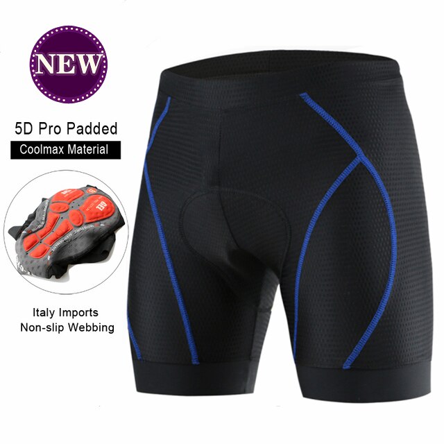 Men's Padded Bicycle Liner Shorts w/Anti-Slip Grips