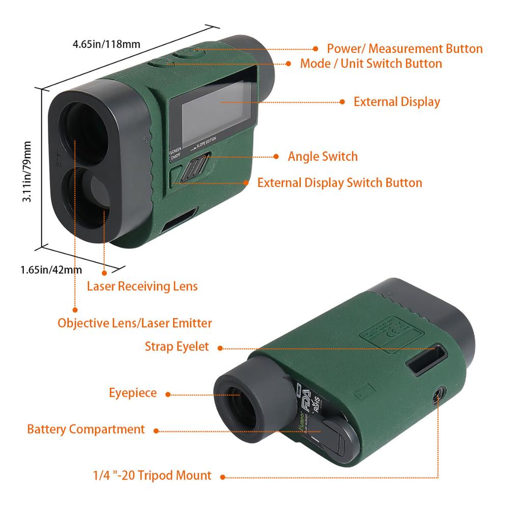 Sports Telescope Laser Distance Meter Golf Hunting