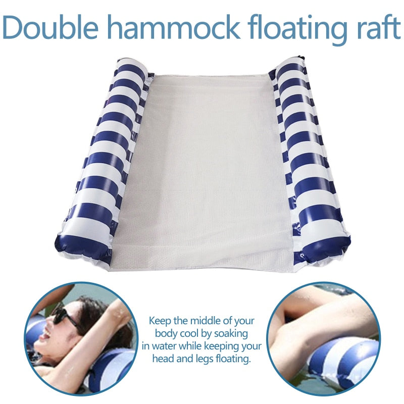 Foldable Double Floating Inflatable Water Hammock Recliner