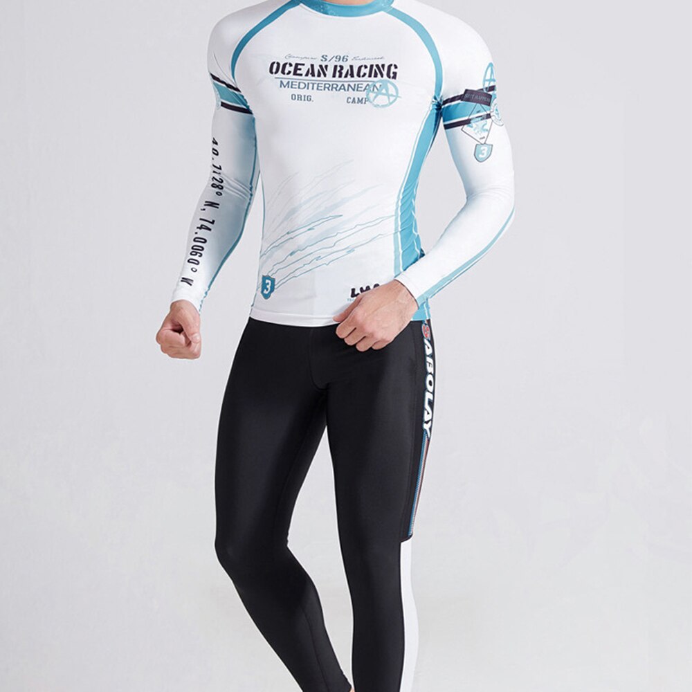 Men Long Sleeve Water Sports Fitness Suit