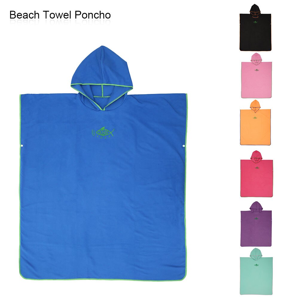 Wetsuit Changing Robe Poncho Towel with Hood