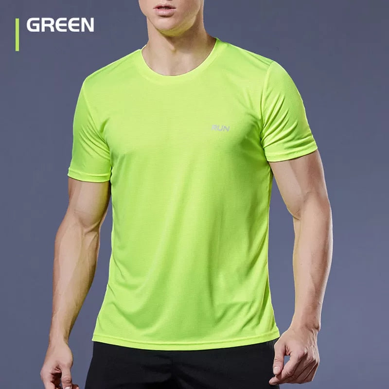 Multicolor Short Sleeve Breathable Sport T-Shirt