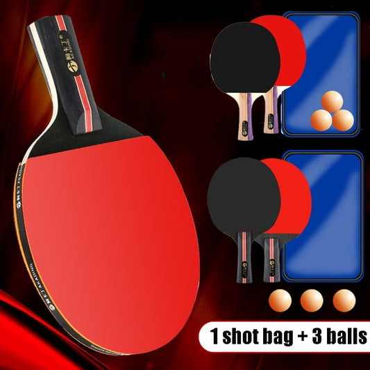 Table Tennis Racket w/Case And 3 Balls