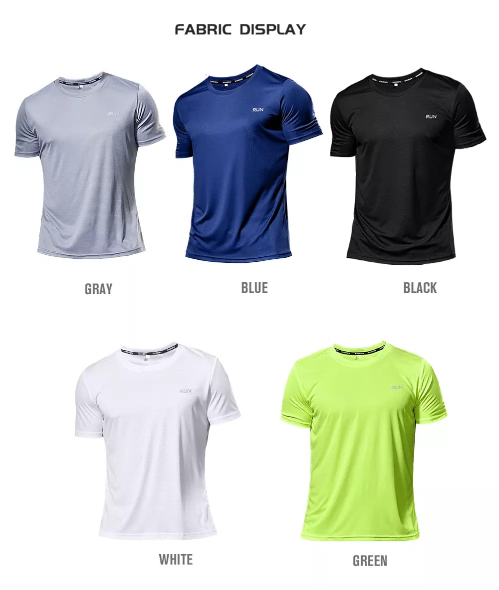 Multicolor Short Sleeve Breathable Sport T-Shirt