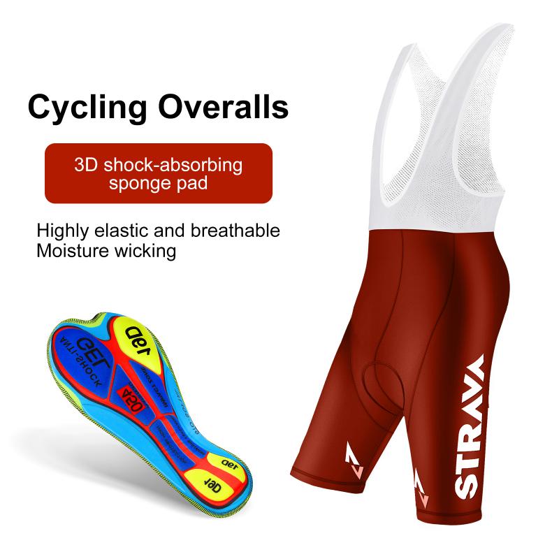 Men Cycling Bib Shorts Gel Pad