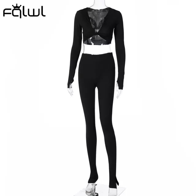 Casual 2-Piece Women Outfit Long Sleeve Set