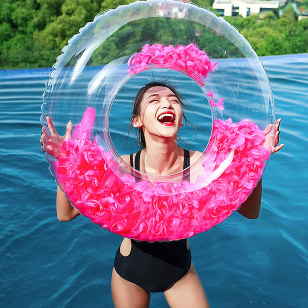 Inflatable Transparency Swimming Ring Float