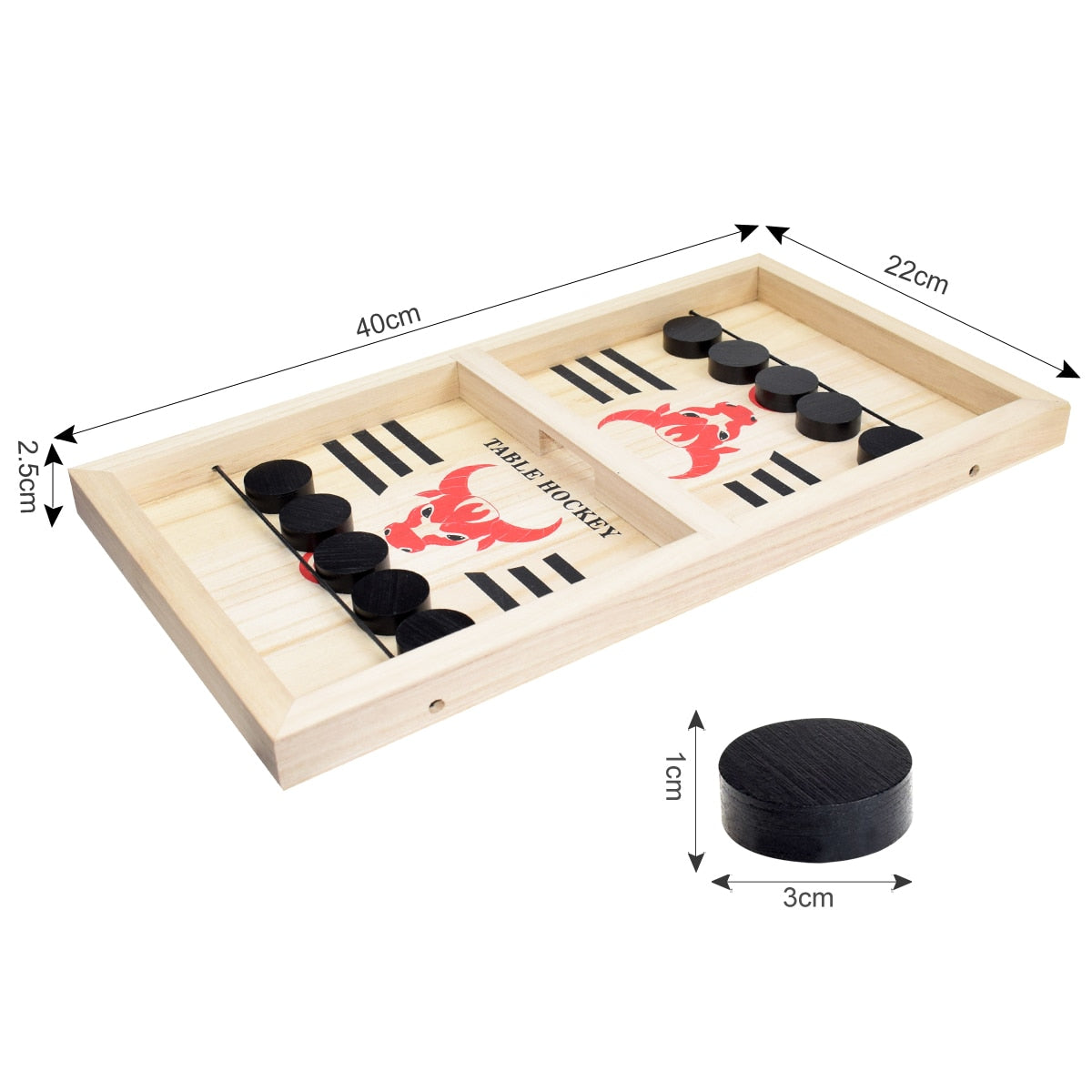 Sling Puck Game Paced Wooden Table Hockey